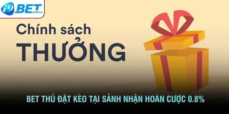 Bet thủ đặt kèo tại sảnh nhận hoàn cược lên tới 0.8%