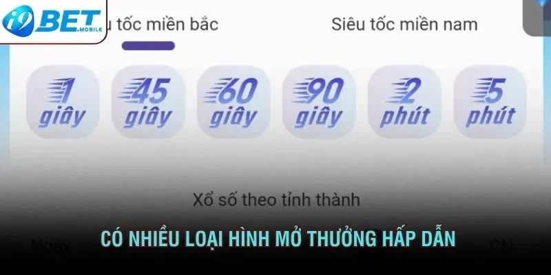 Có nhiều loại hình mở thưởng hấp dẫn